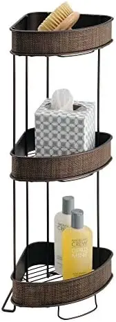 

Twillo Metal Wire Corner Standing Shower Caddy 3-Tier Bath Shelf Baskets for Towels, Soap, Shampoo, Lotion, Accessories, Bronze
