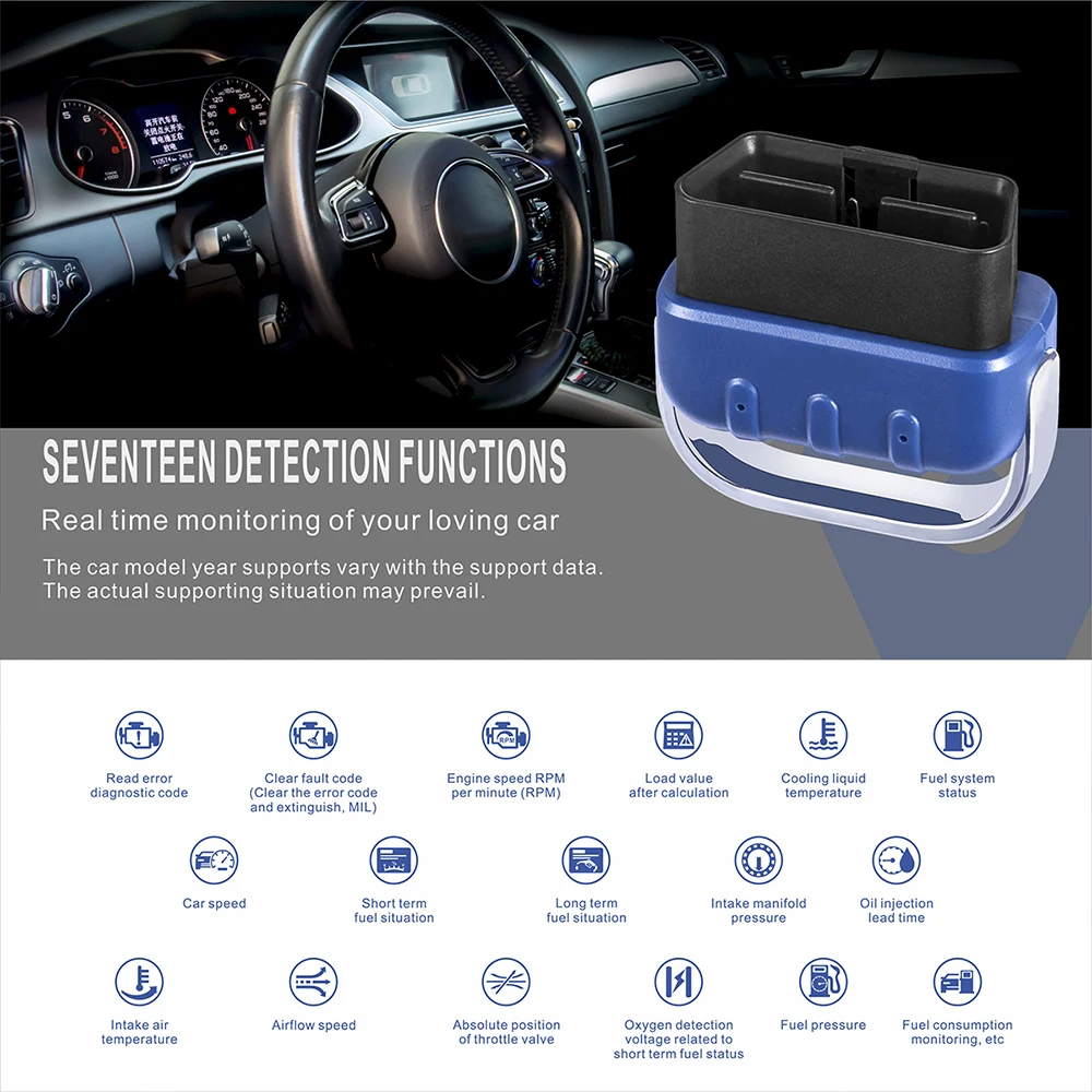 Сканер OBD2 для Android/IOS PIC18F25K80 Wi-Fi считыватель кодов V2.2 Bluetooth 5 0 сканер автомобильный