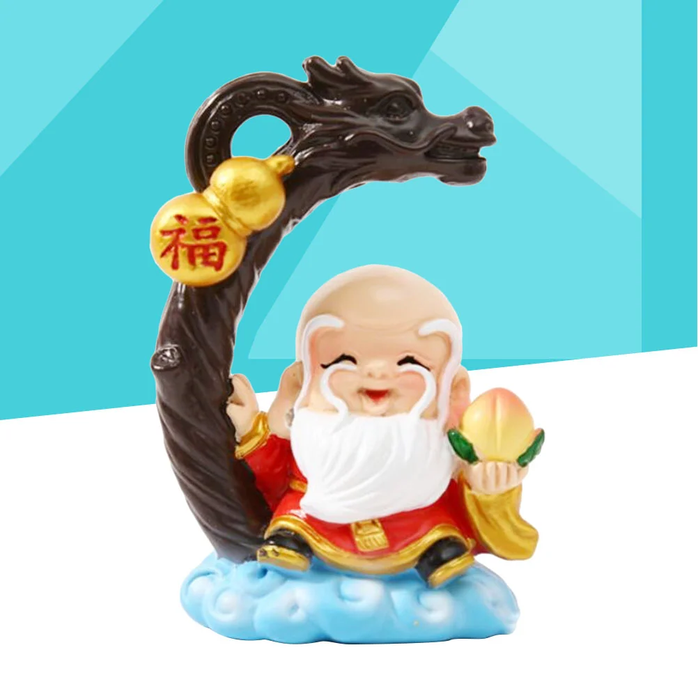 

Grandpa Longevity God Cake Decoration Chinese Blessing Word Tabletop Centerpiece Anniversary Party Supplies Gift