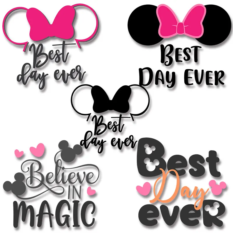 

Love Disney Cartoon Mickey Minnie Animal Alphabet Heat Transfer PVC Patch Printed Ironing For Clothing Stickers on Fabric