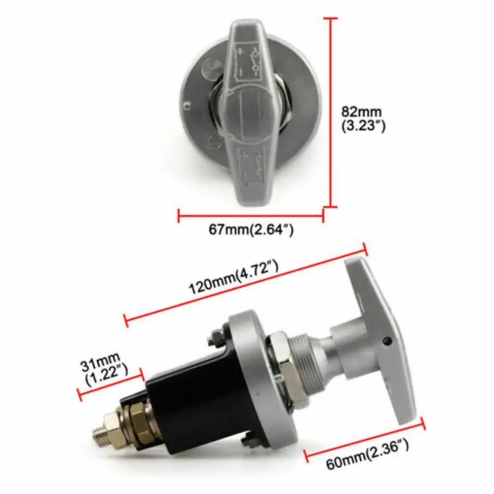 

Car Switch 1 Minute 2500A 3 Seconds AC 1000 Battery Switch DC 1000 IP65 Waterproof ON-OFF Function Car Spare Parts