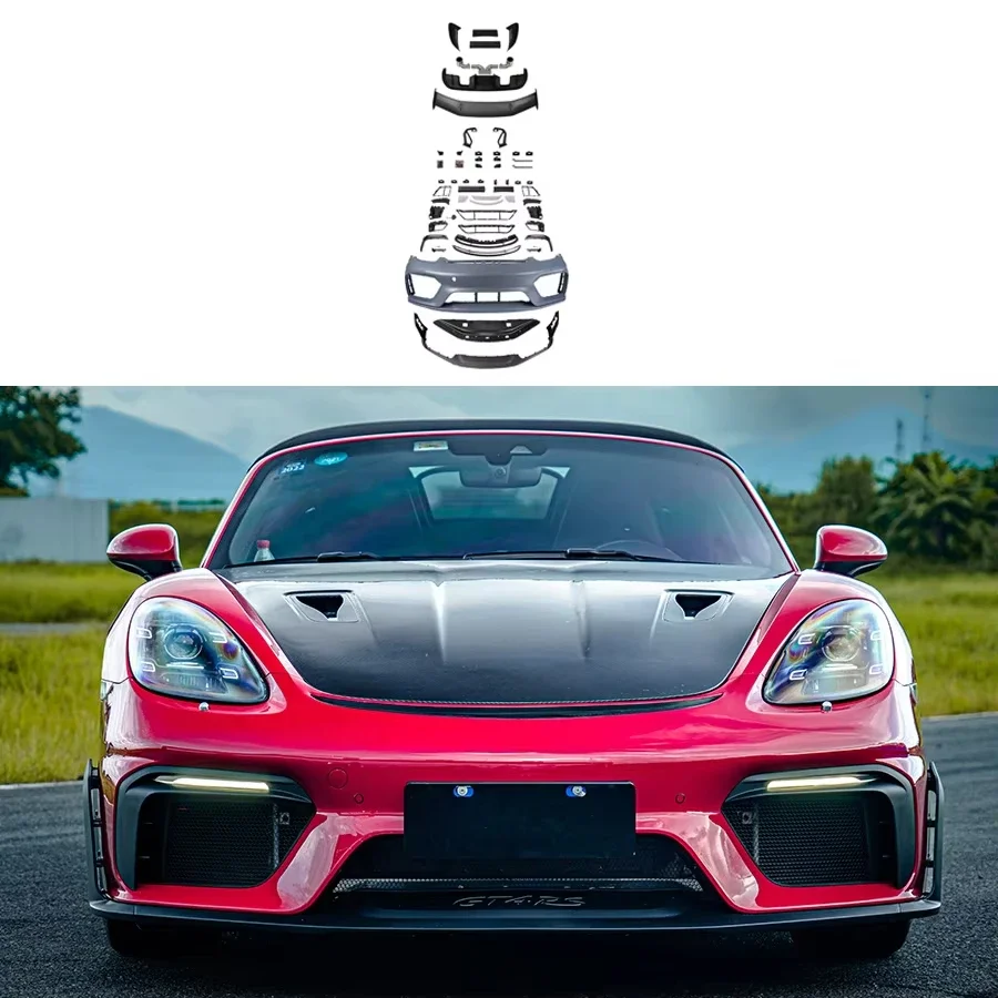 POR BOSTER 981 TO GT4RS STYLE BODY KIT БАМПЕР РАЗНИЦА ВЫХЛОПНЫЙ СПОЙЛЕР 2014–981 ЗАДНИЙ