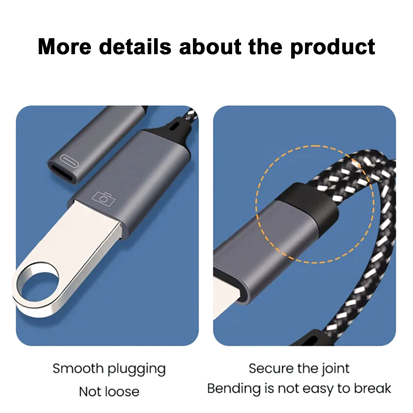 USB-кабель два в одном OTG с адаптером для зарядки PD Адаптер типа C к USB A двумя портами