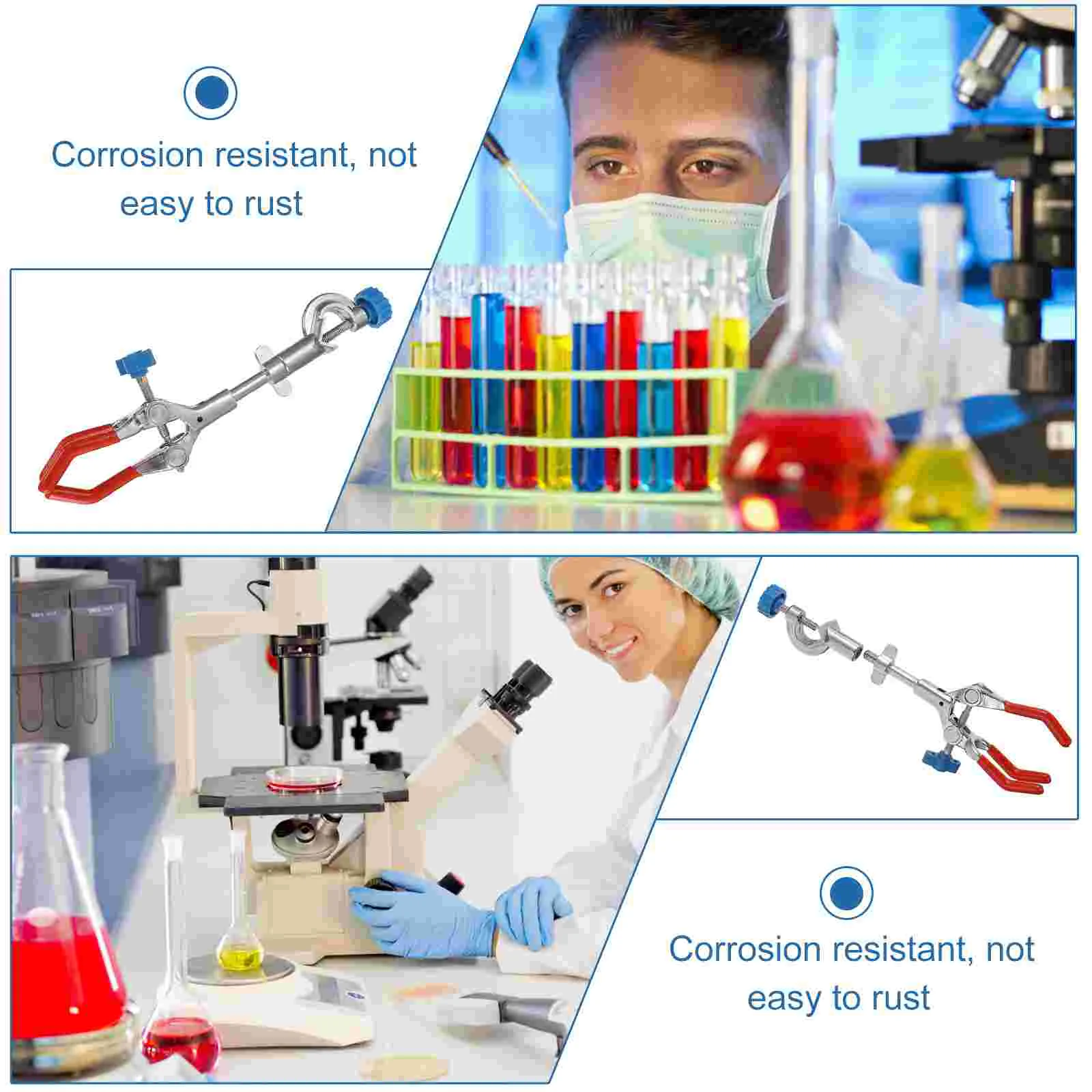 Трехкулачковый зажим Лабораторные вспомогательные принадлежности Зажим для
