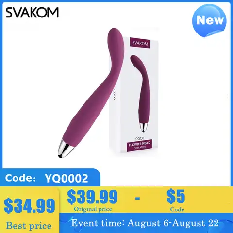 Женский Вибратор для точки G SVAKOM COCO, водонепроницаемый вибратор в форме пальца, массажер для клитора, интимные игрушки для взрослых женщин