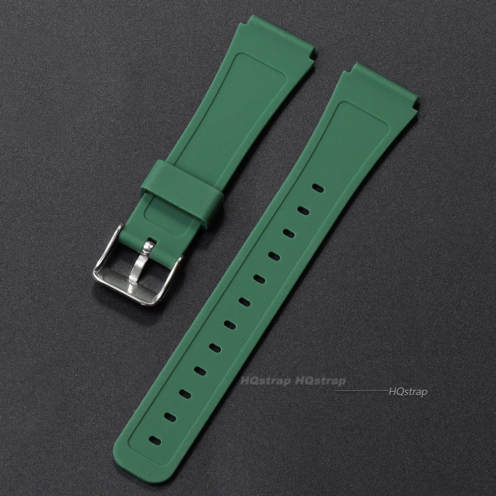 Фото Силиконовый ремешок 18 мм для Casio W800H, черный браслет для SGW400 F91W F84 F105/108/A158/168 AE1200/1300, мягкий спортивный ремешок для часов №5