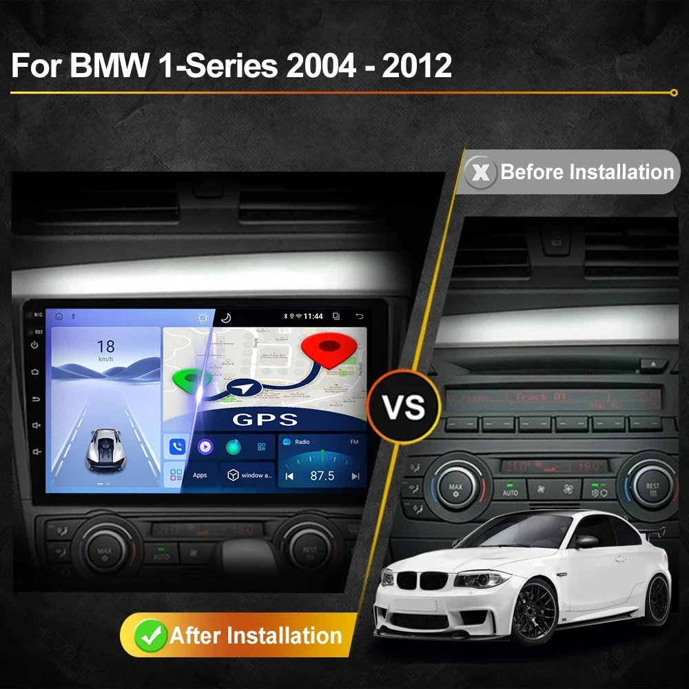 Для BMW 1 серии E81 E82 E87 E88 2004 2005 2006 2007 2008 2009 2010 2011 2012 Android Car Radio Multimedia Video Player GPS Navigation Carplay