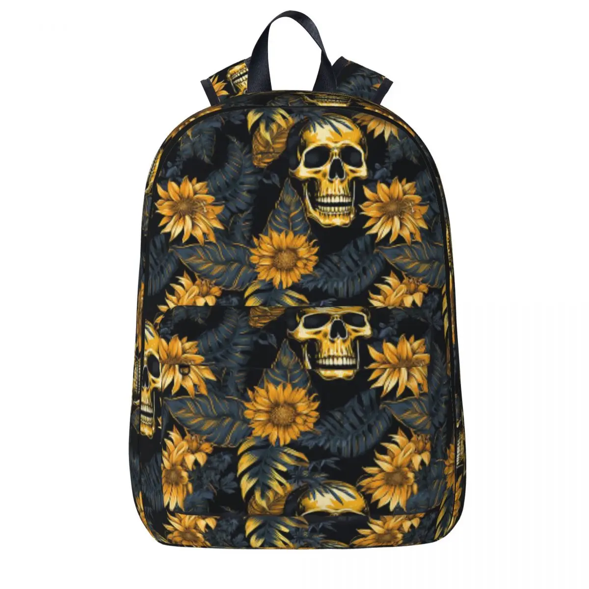 

Рюкзаки с черепами и цветами для мальчиков и девочек, детская школьная сумка, мультяшный детский дорожный ранец, вместительная сумка на плечо