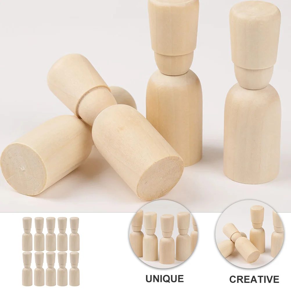 Ручной декор деревянные человеческие куклы игрушки сделай сам граффити