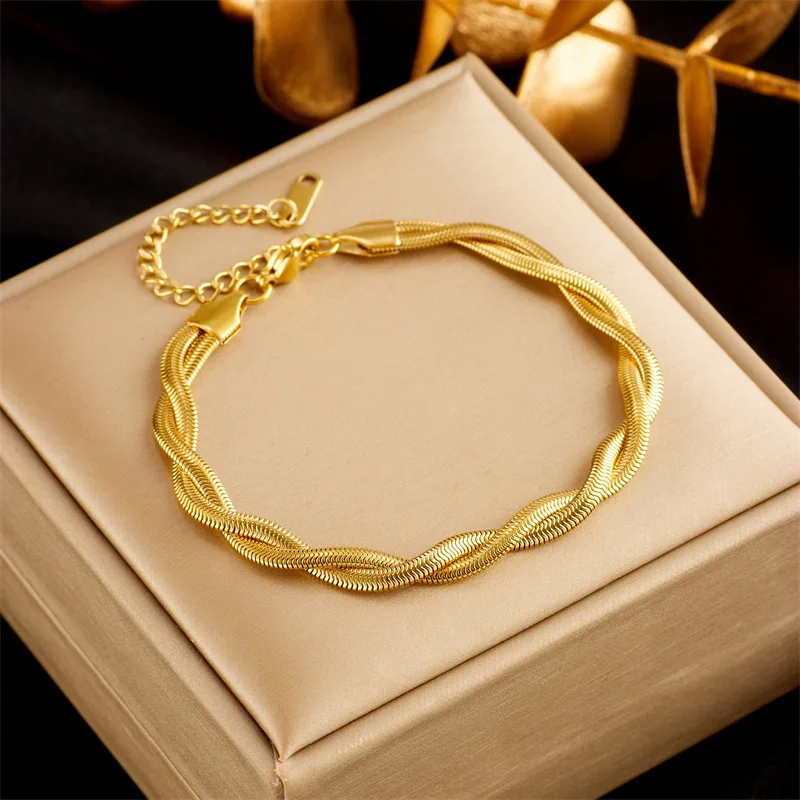 

New Fashion Trend Unique Design Stainless Steel Elegant Delicate Cross Wrap Bracelet Women Jewelry Party Premium Gift Wholesale