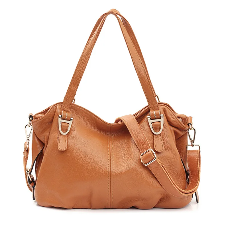 

Designer Handbags High Quality Genuine Leather Big Tote Bags Women First Layer Cowhide Genuine Leather Shoulder Bag
