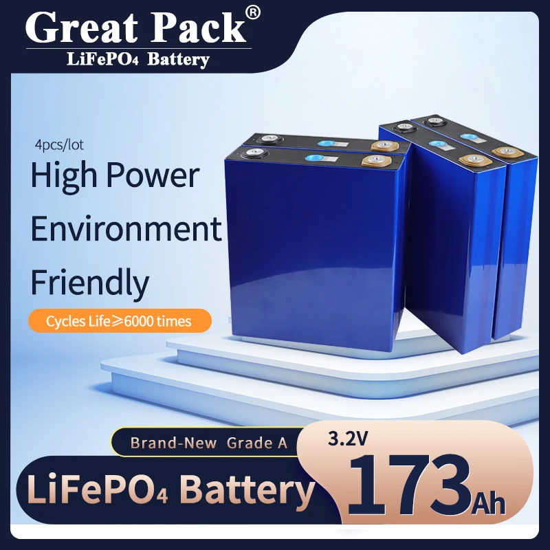

100% полная мощность 4 шт. 3,2 В Ач новый класс A LiFePO4 аккумуляторная батарея литий-ионный аккумулятор
