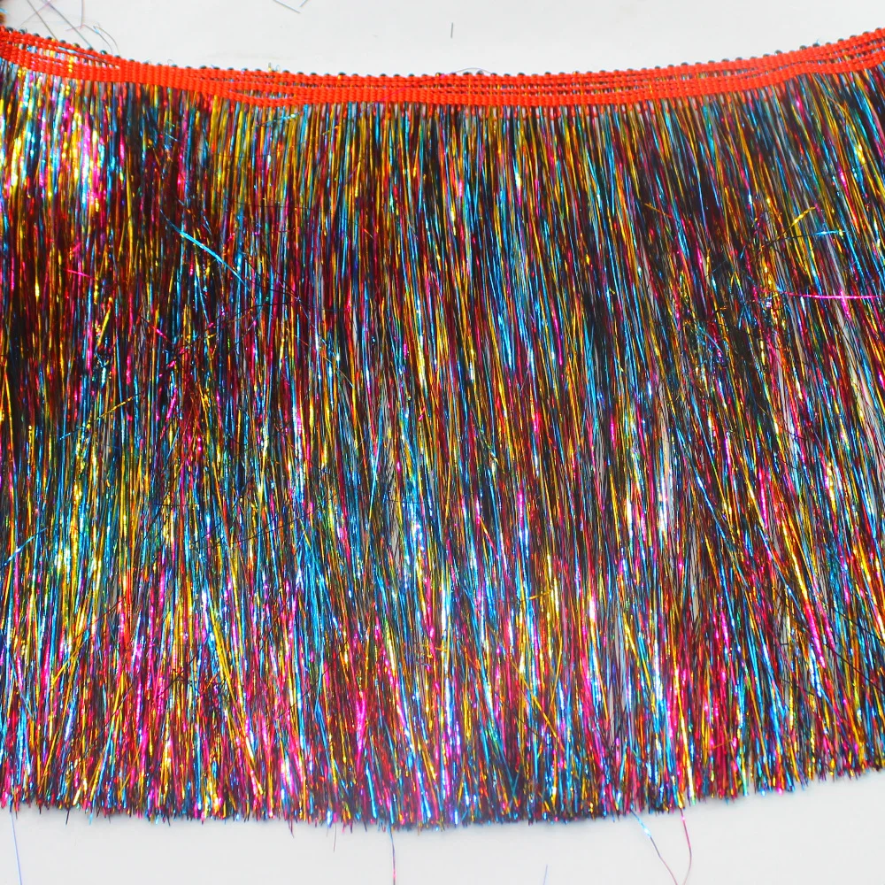 Блестящее кружево с бахромой для латиноамериканских танцев 10 ярдов длиной 10/15/20