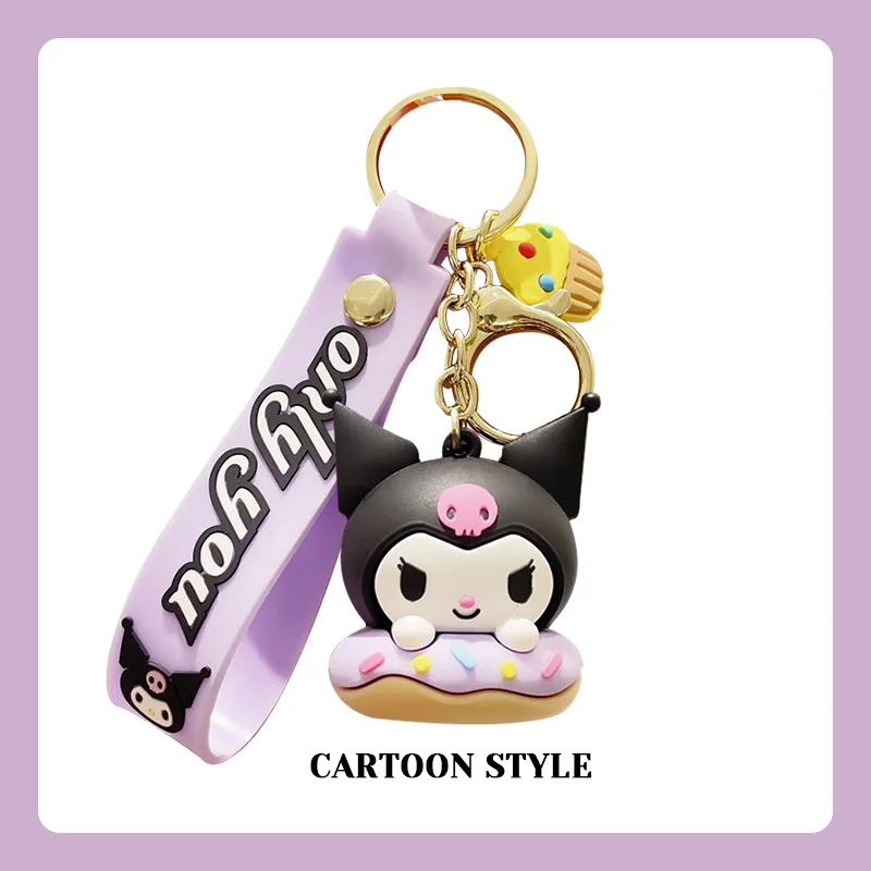 

Милые аксессуары Sanrio брелок Hello Kitty аниме фигурка Kuromi Melody Cinnamonroll сумка брелок Рюкзак Подвеска игрушка для детей