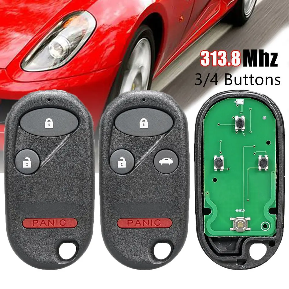 

New 3/4 Buttons Remote Car Key for Honda Keyless Entry Remote Car Key Fob Auto Replacement Parts