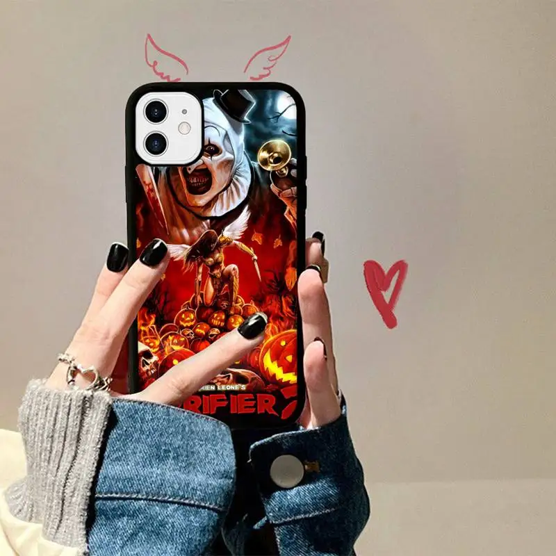 Horror Movie Terrifier Phone Case Silicone PC+TPU Case For iPhone 14 11 12 13 Pro Max 8 7 6 Plus X XR Hard Fundas