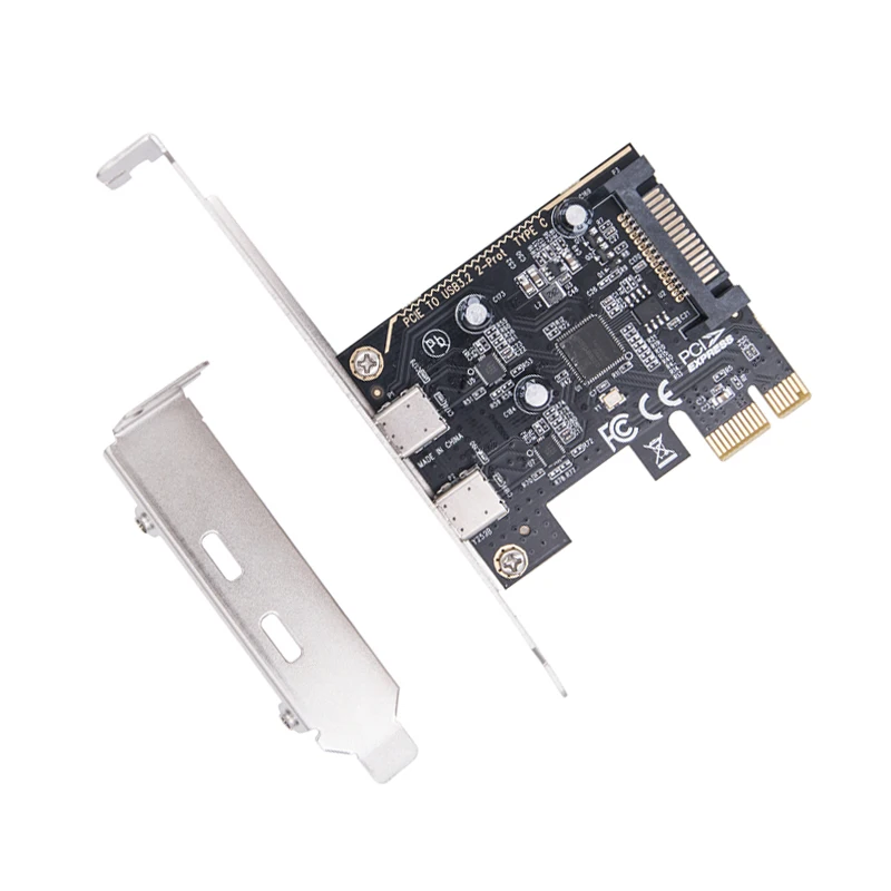 Фото Плата расширения PCI Express X1 на 2 порта USB 3,2 GEN1 5 Гбит/с №2
