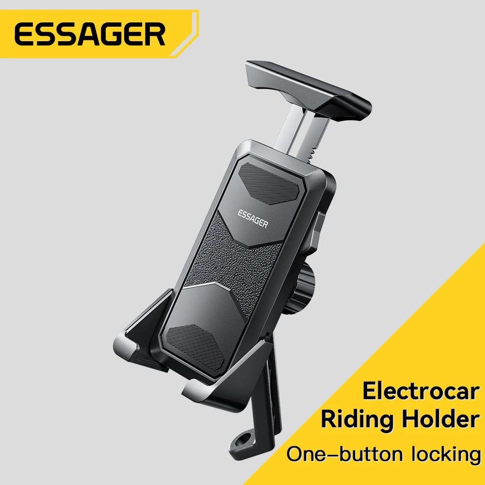 

Essager Motorcycle Bike Phone Holder Shock-resistant MTB Bicycle Scooter Bike Handlebar Security Quick Lock Support Mobile Stand