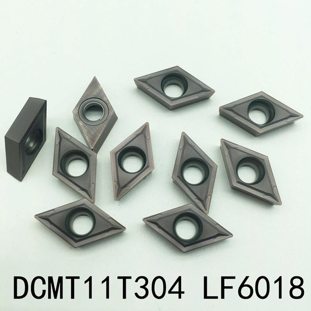 10 шт. DCMT11T304 LF6018 DCMT32.51 твердосплавная токарная вставка с ЧПУ для сменных