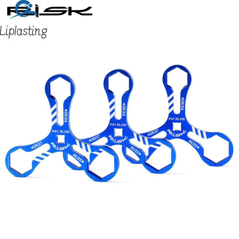 

Tooth Shape Bicycle Front Fork Repair Tool High Hardness Front Fork Shoulder Cover Wrench Oxygen Resistance Small No Rust Blue