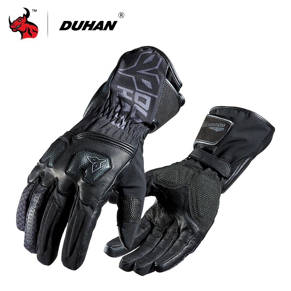 DUHAN Waterproof Wear-resistant Motorcycle Gloves Windproof Touch Screen Gloves Warm Motorcycle Riding Protective Gloves