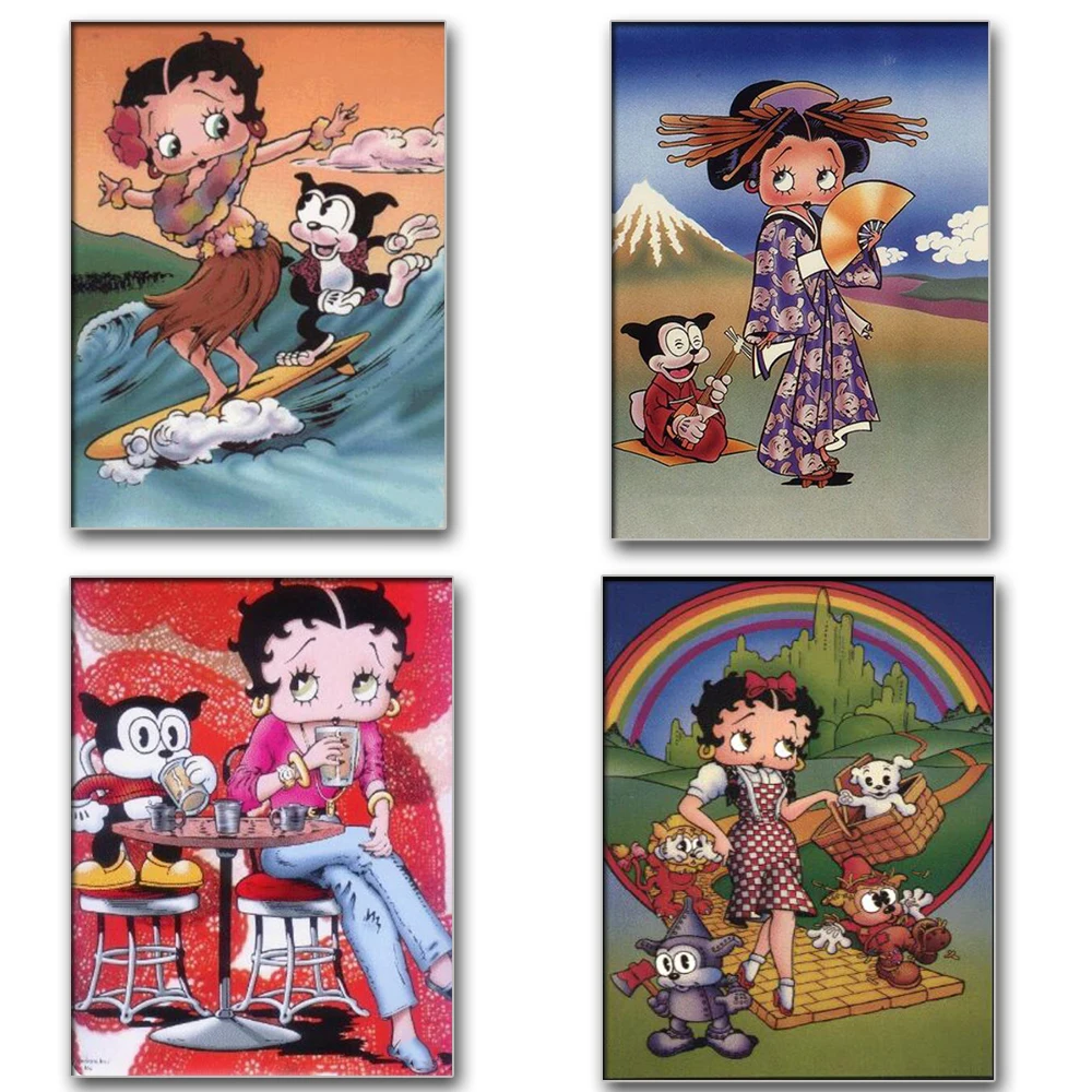 Аниме Декор Бетти боп кукла иллюстрация Бар Кафе винтажный для дома эстетический