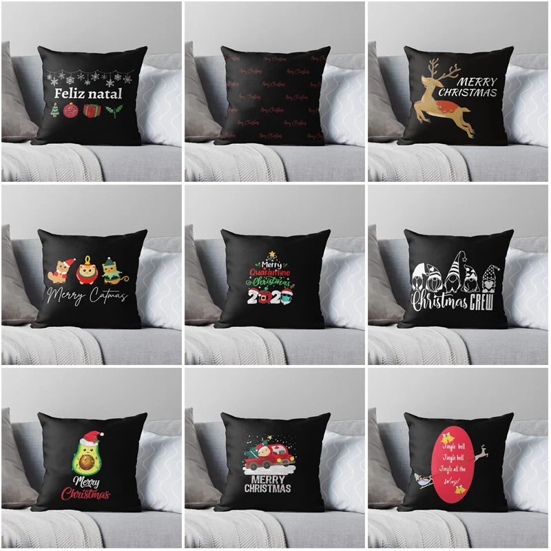

Рождественские декоративные наволочки для домашней подушки, Наволочки 60x60, 0, наволочки для автомобильных подушек, современные наволочки дл...