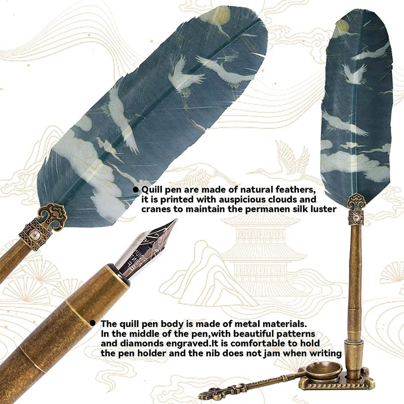 Набор гусиных ручек для каллиграфии ручка с перьями чернила письма подарочная