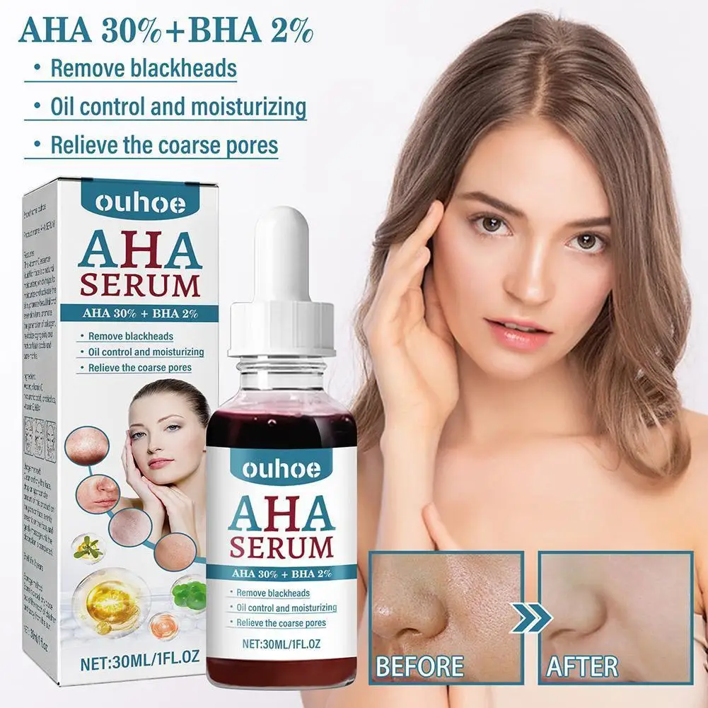

AHA Fruit Acid Shrink Pores Face Serum Salicylic Acid Acne Spot Oil Remove Control Moisturizing Dark Skin Blackheads Whiten E0O7