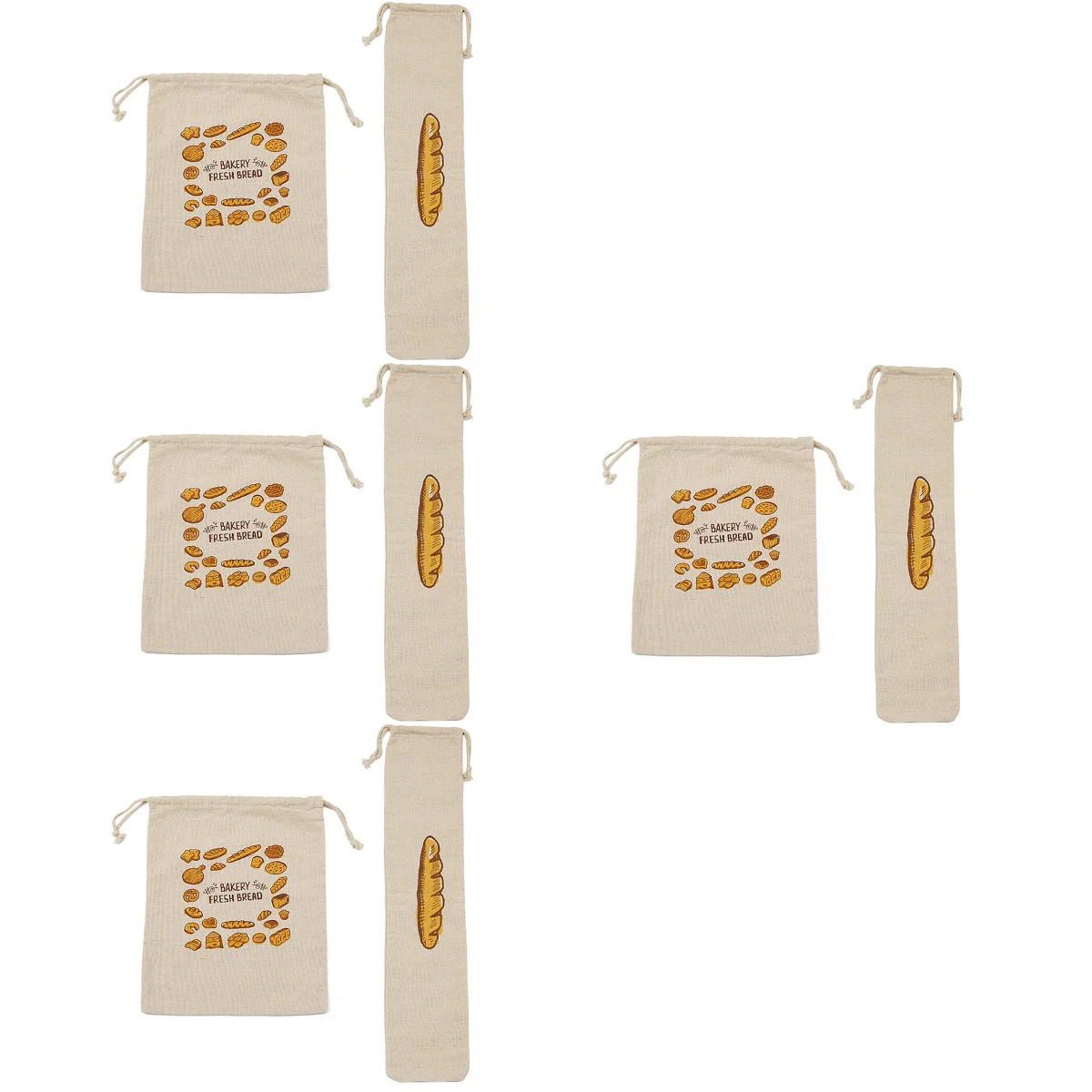 

8 Pcs Linen Bread Linen Bread Bags Bread Bags For Homemade Bread Gift Giving for Kitchen Storage Bakery