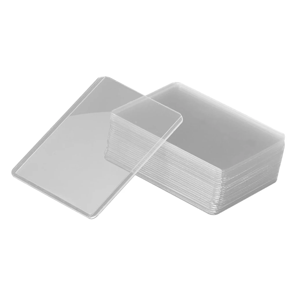 

25Pcs Cards Holder Hard Plastic Photocard Sleeves Transprant Lightweight Protective Holders School Football Supplies