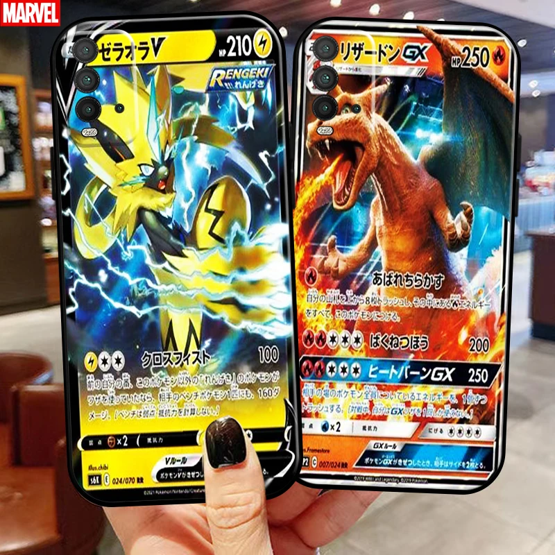 

Anime Pokemon Cards Pikachu For Xiaomi Redmi 9T Phone Case Soft Carcasa Funda Liquid Silicon Black Coque