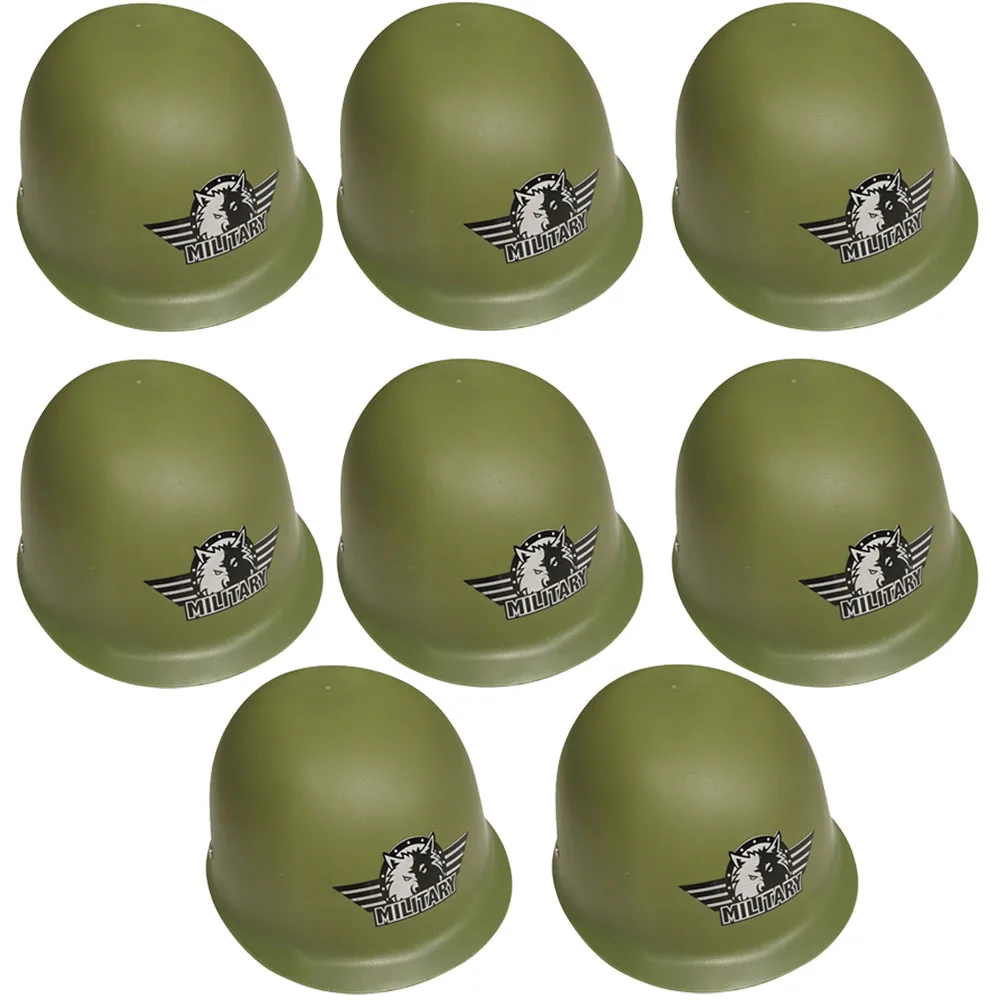 

3/5/10pcs Kids Army Helmets Hat Plastic Camouflage Hats Camo Costume Dress Up Hat Camouflage Birthday Themed Army Party Decors