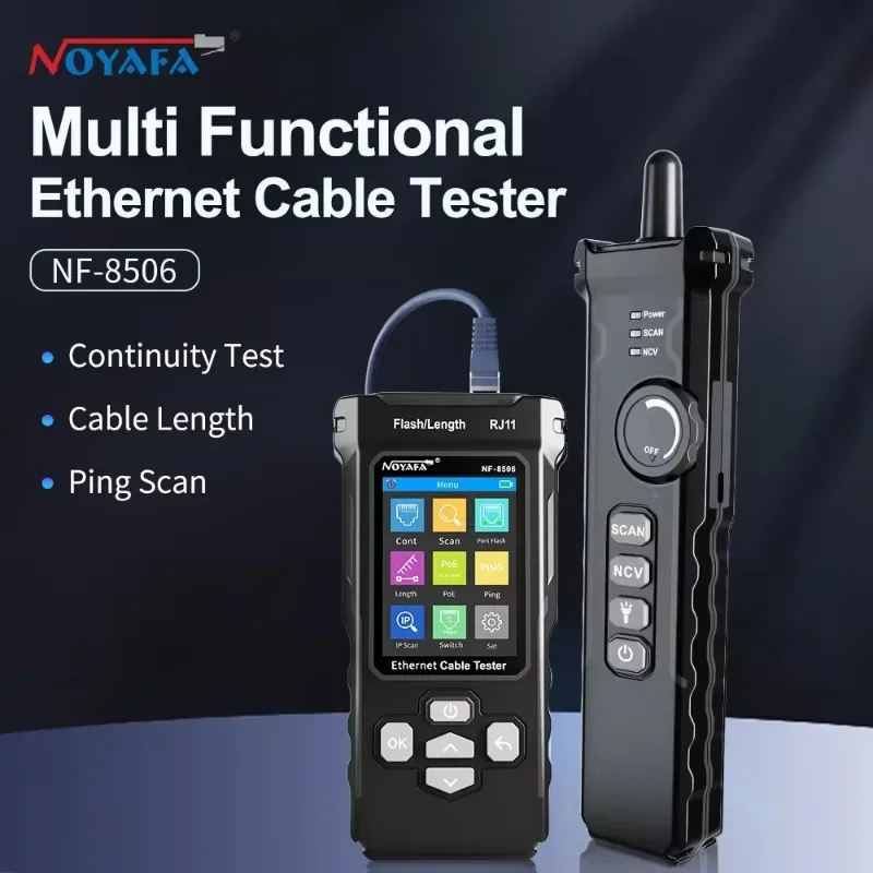 Noyafa NF-8506 Цифровой тестер сетевого кабеля Многофункциональный трекер проводов RJ45