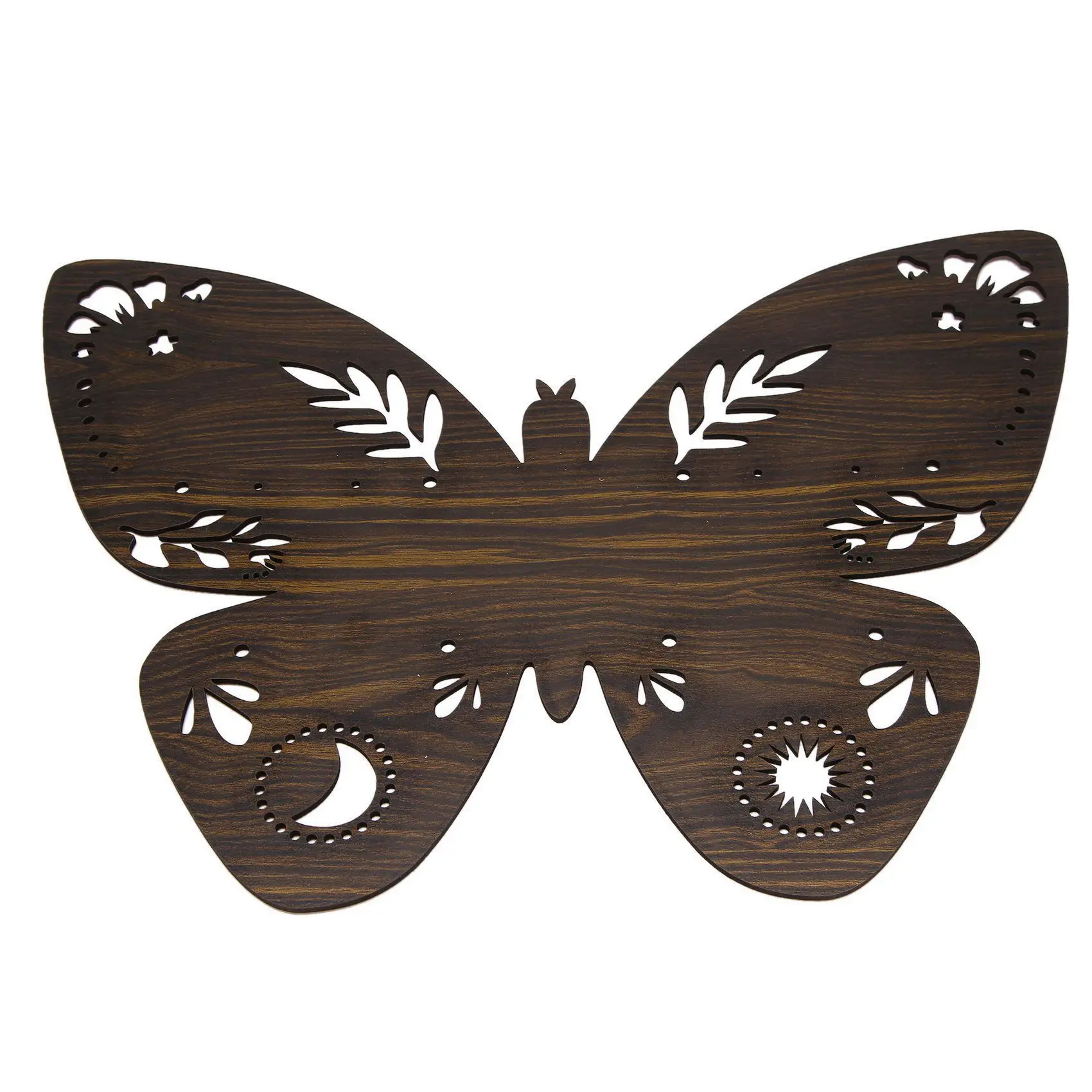 

Butterfly Wooden Shelf for Crystals with LED Lights Essential Oil Storage Rack Wall Display Decor Rack Home Shelf