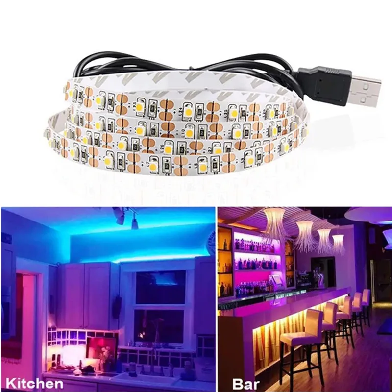 

Светодиодная гибкая лента с питанием от USB, 5 В, 2835, 1-5 м