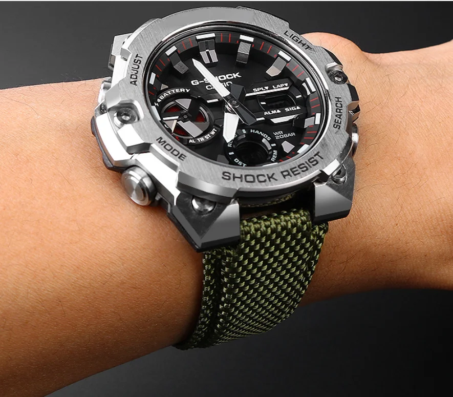 Подходит для Casio EFB-680 ECB10YD Мужской нейлоновый ремешок Ocean Heart Farmhouse из дубового плетения с выпуклым интерфейсом (art.: 3920ccd19d2d2) - 3920ccd19d2d2