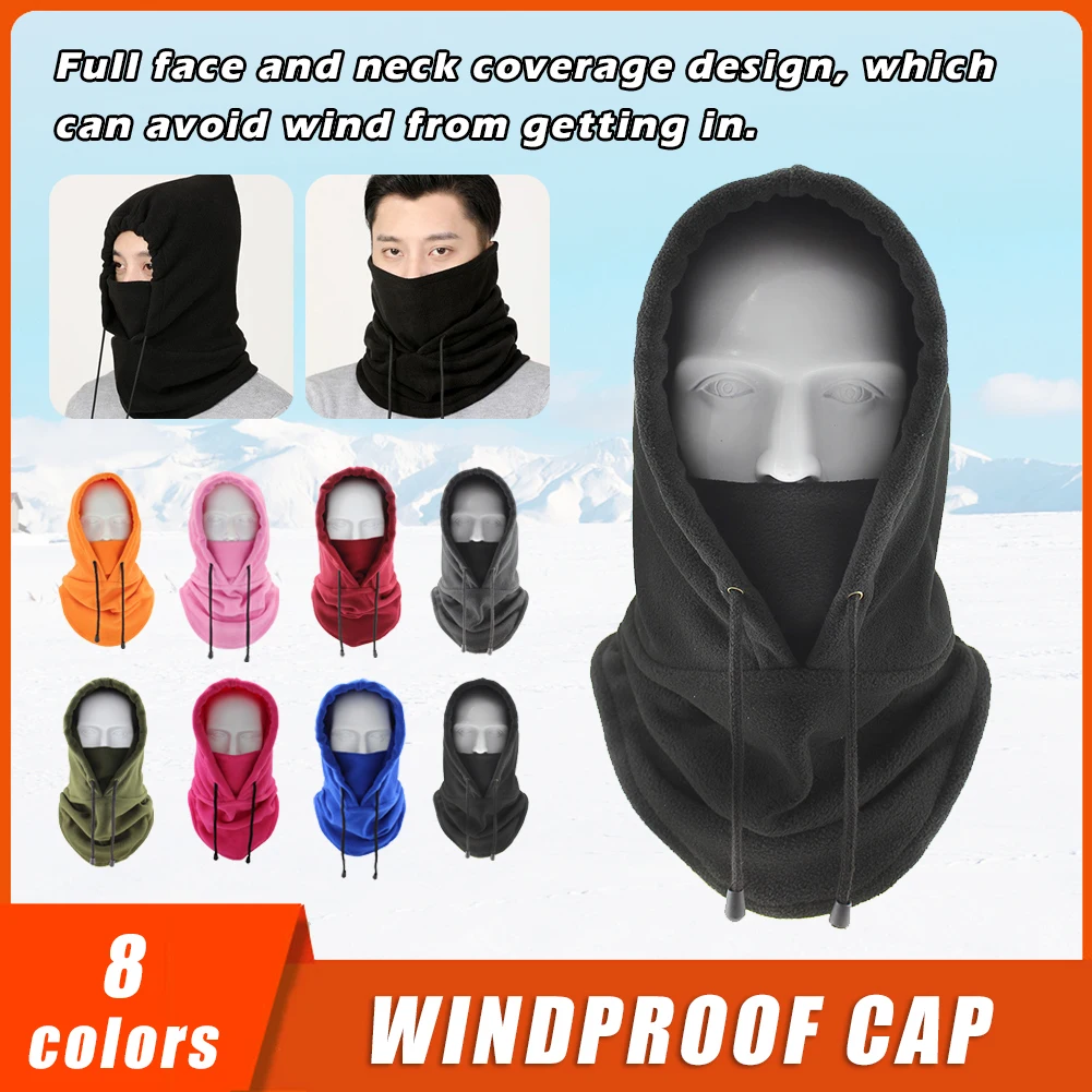 

Cycling Cap Ski Winter Windproof Balaclava Hiking Scarf Outdoor Sports Bib Cold Padded Hood Mask Plush Warm Hat Bike Bicycle