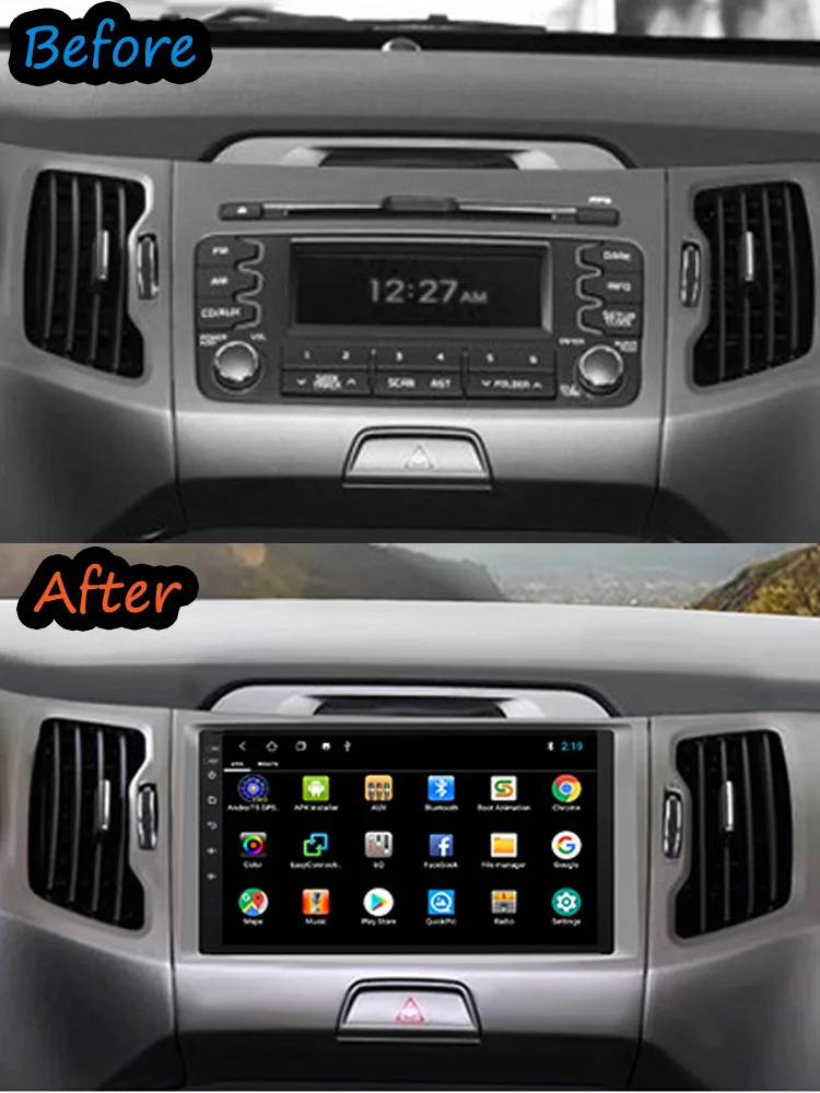 Автомобильный радиоприемник на Android 11 IPS для KIA RIO 3 K2 2011 2012-2016 мультимедийный