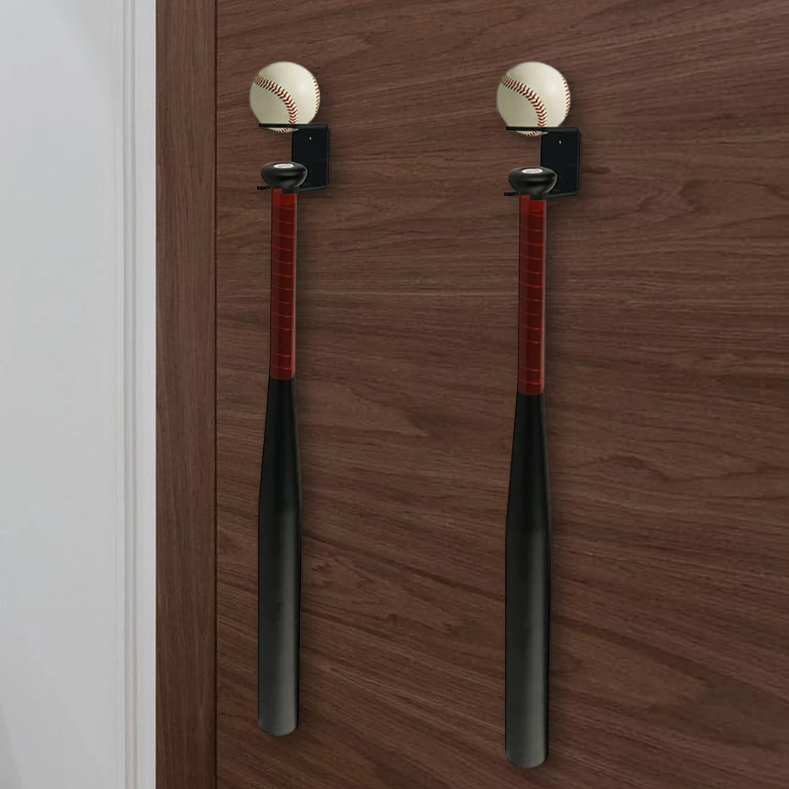 

Wall Mount Bat Rack Baseball Bat And Ball Display 2pcs Acrylic Display Rack For Memorabilia And Collectible