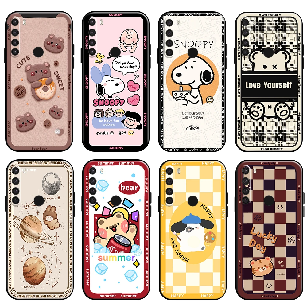 

Fashion Cute Cartoon Bear For Xiaomi Redmi 8 8A Redmi Note 8 8T Pro Phone Case TPU Coque Silicone Cover Funda Back