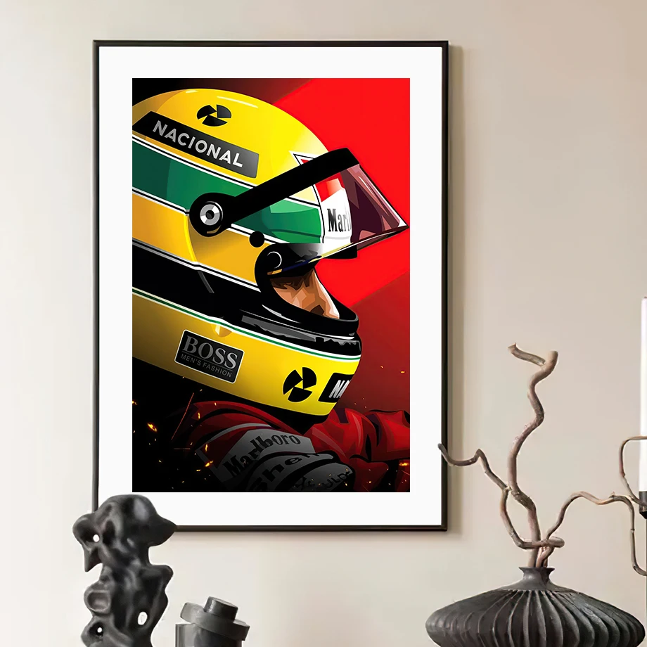 

Wall Art Canvas Painting Champion Helmet Formula 1 Car Racing Vintage Nordic Posters And Prints Wall Pictures For Living Room