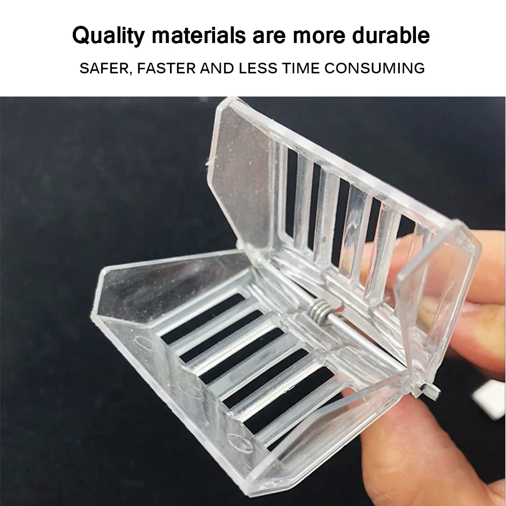 8 шт. ловец пчелиной королевы бесцветный прозрачный пластиковый зажим клетка