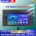 Автомобильный мультимедийный проигрыватель с GPS навигацией, IPS Android 10 для Ford Mondeo S-max Focus C-MAX Galaxy Kuga DVD автомобильный стерео CarPlay 2DIN 7