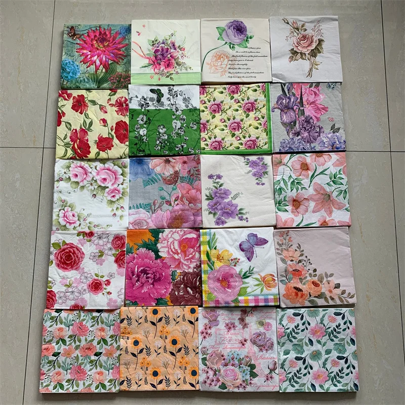 

Decoupage table paper napkins elegant tissue vintage towel flower butterfly stamp birthday wedding party home beautiful decor 20