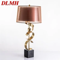 dlmh contemporary table lamp creative led luxury vintage desk light fashion for home hotel bedroom living room decor