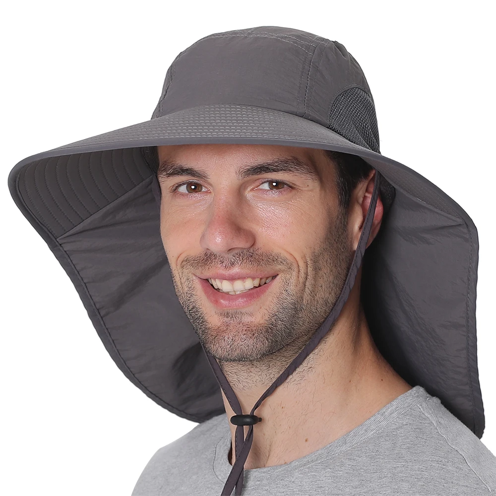 

Fishing Cap Wide Brim Sun Hat with Neck Flap for Travel Camping Hiking Boating