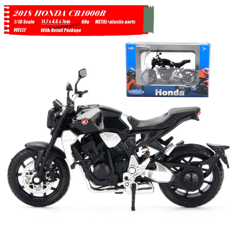 

WELLY 1/18 Scale Diecast Motorbike Toys 2018 HONDA CB1000R Die-Cast Metal Motorcycle Model Toy For Boys Kids Collection Gift