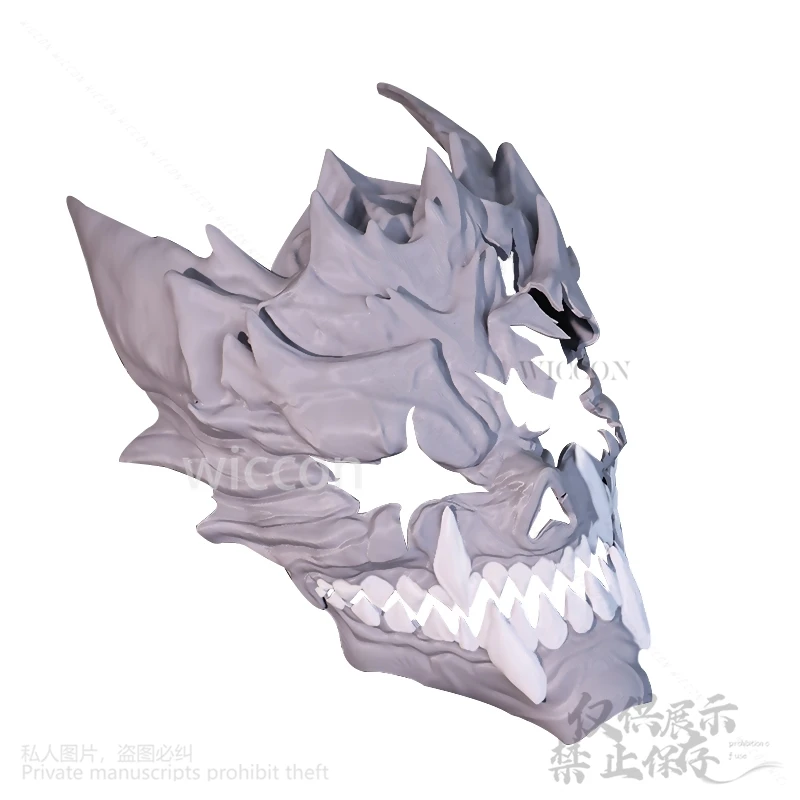 Аниме Kaiju Косплей Кафка Хибино 3D Печатная Маска Костюм Череп Монстр Прапос