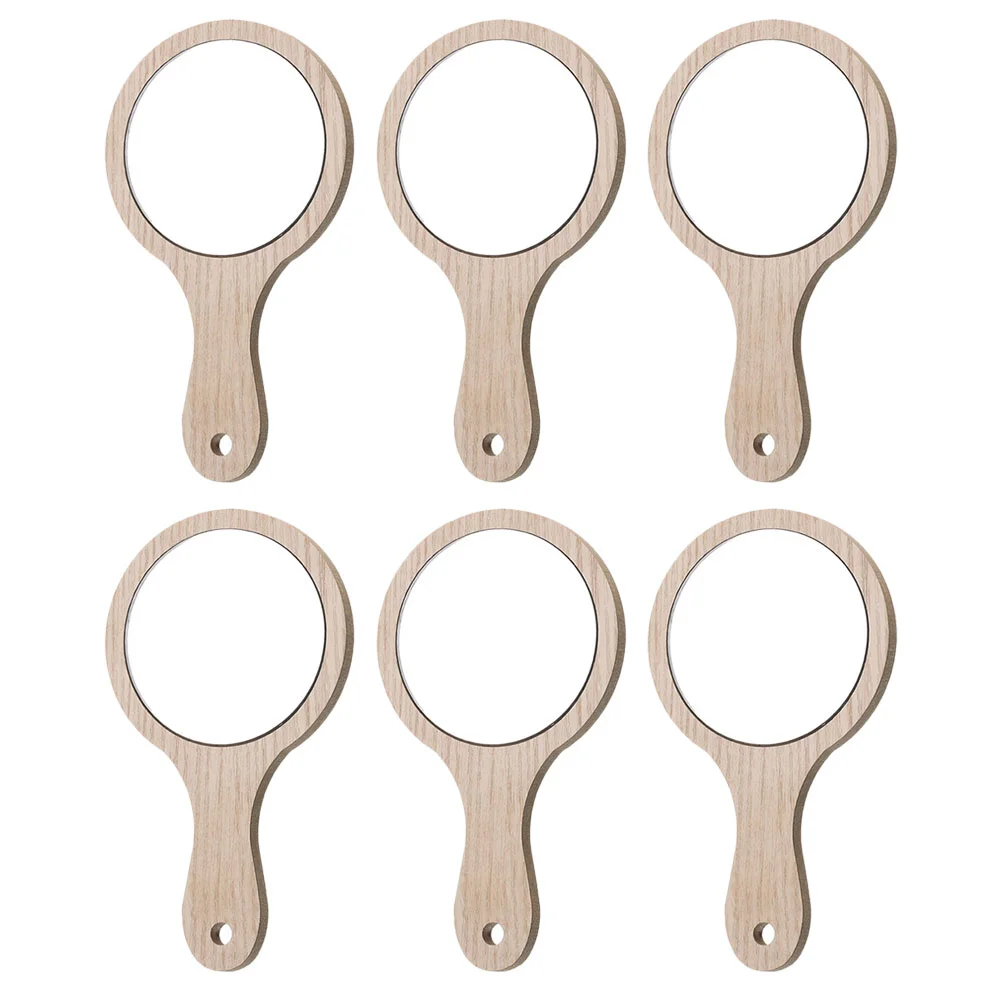 

6Pcs Handle Makeup Mirror Mirror Handle Mirror Clear Mirror Mirror for Outdoor